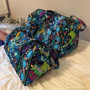 Vera Bradley Duffle Bag Set (large & small)